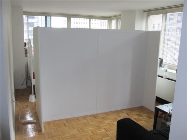 How to build a temporary wall partition
