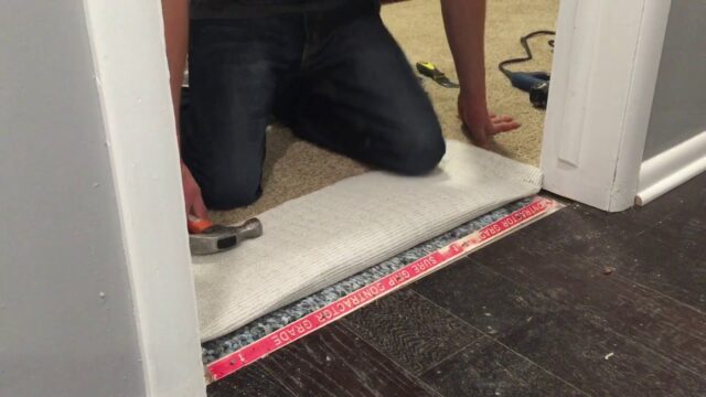 Installing Carpet at Doorway