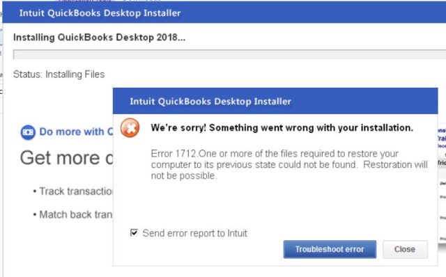 QuickBooks Error 1712