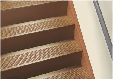 The installation method for rubber stair treads